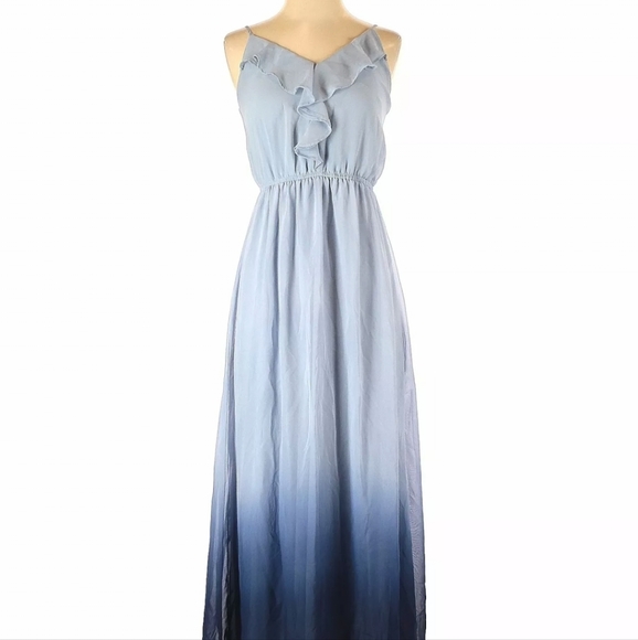 Lc Lauren Conrad | Ombré Chiffon Maxi Dress Sz L - Picture 1 of 5